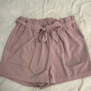 FashionNova pink shorts w tie